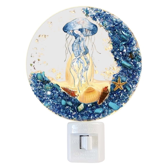 Gnmfd Acrylic Marine Decorative Night Light Plug-in Wall Light for Bedroom Living Room Hallway Bathroom Kitchen LED Lights for Room Night Lights Fairy Lights String Lights Christmas Lights Outdoor