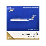 Boeing 717-200 Commercial Aircraft Midwest Airlines (N920ME) Blue and White 1/400 Diecast Model Airplane by GeminiJets