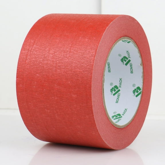 Bomei Pack Red Painters Tape, Residue-Free Wall Trim Tape, 3 Inch x 55 Yards