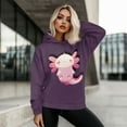 thumbnail image 5 of SCRAWLGOD Axolotl Women's Hoodies Pullover Oversized Sweatshirt for Women Plus Size XL Comfortable Women Activewear Hoodies Crew Neck Streetwear Hoodies Women for Biking, 5 of 7