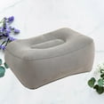 thumbnail image 1 of HINTRMENT 2Pack Inflatable Airplane Leg Support Pillow for Office Gray PVC Flocking Fabric Travel Design, 1 of 6