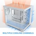 thumbnail image 3 of Funda para PC MUSETEX Y6 ATX Mid Tower con 3 ventiladores de 120 mm, color blanco, 3 of 6