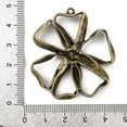 thumbnail image 3 of 50pcs Rack Plating Alloy Pendants Cadmium Free & Nickel Free & Lead Free Flower Bronze 46.5x42.5x5mm Hole: 2mm, 3 of 3