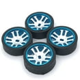 thumbnail image 2 of VONKY Tire Set Metal Hub Upgraded Modified Tyre Skin Wheel Rim 1/28 Accessories Blue 1Set, 2 of 6
