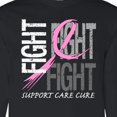 thumbnail image 4 of Inktastic Fight Support, Care, Cure Breast Cancer Awareness Long Sleeve T-Shirt, 4 of 5