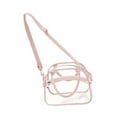 thumbnail image 3 of Bolso de hombro de PVC con correa ajustable extraíble, impermeable, cruzado, transparente Rosa, 3 of 9