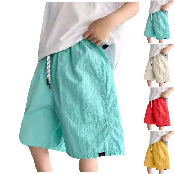 LIBRCLO Swim Trunks for Kids Boys Lightweight Quick Dry Board Shorts with Pockets Thin Breathable Summer Hawaii Beach Shorts Sky Blue 14-15 Years