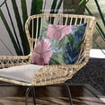 thumbnail image 6 of Hawaii Floral Duo Throw Pillow with Removable Cover in Pink Green Gray 20x20, 6 of 7