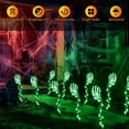 thumbnail image 4 of Halloween Decorations Outdoor Skeleton Stakes - 5 Pack Light Up Arm Stakes Decor 150 LED Waterproof Hands Pathway Lights with 11 Lighting Modes, 4 of 5
