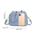 thumbnail image 3 of Solid Color Shoulder Bag Fashion Bag Bucket Bags for Women Versatile Trendy Bag, 3 of 18