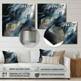 thumbnail image 4 of Designart "Transcendent Brushstrokes Blue and White V" Abstract Painting Metal Wall Art Prints, 4 of 5