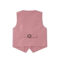 thumbnail image 6 of LIJCC Toddler Boy Formal Suit Clothes Gentleman Wedding Dress Outfit Long Sleeve Dress Shirt Waistcoat Suspender Pants 3 Pcs Set(Pink,12-18 Months), 6 of 9