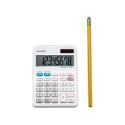 Sharp Calculators EL-310WB 8-Digit Mini-Desktop Calculator, White