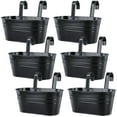 thumbnail image 2 of 6 Uds Metal Wall Planters con Ganchos Desmontables, Macetas Colgantes, Soportes de Macetas de Metal, Decoración de Macetas para Interiores y Exteriores, Barandilla, Balcón y Jardín, 2 of 6