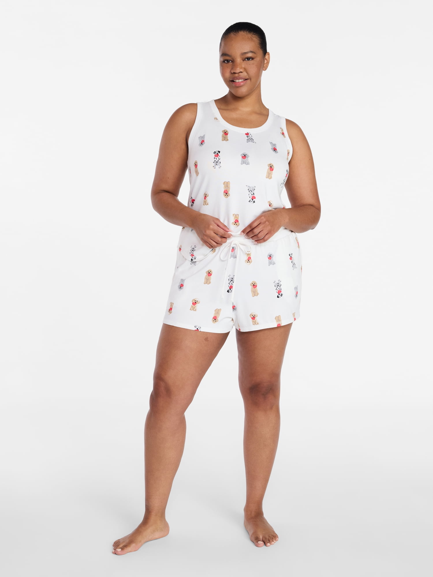 Joyspun Women's Cozy Lounge Collection Hacci Knit Sleep Shorts, 3" Inseam, Sizes XS-3X