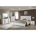 thumbnail image 2 of Contemporary White Full Bed by Olivia featuring LED Headboard and Wood, 2 of 5