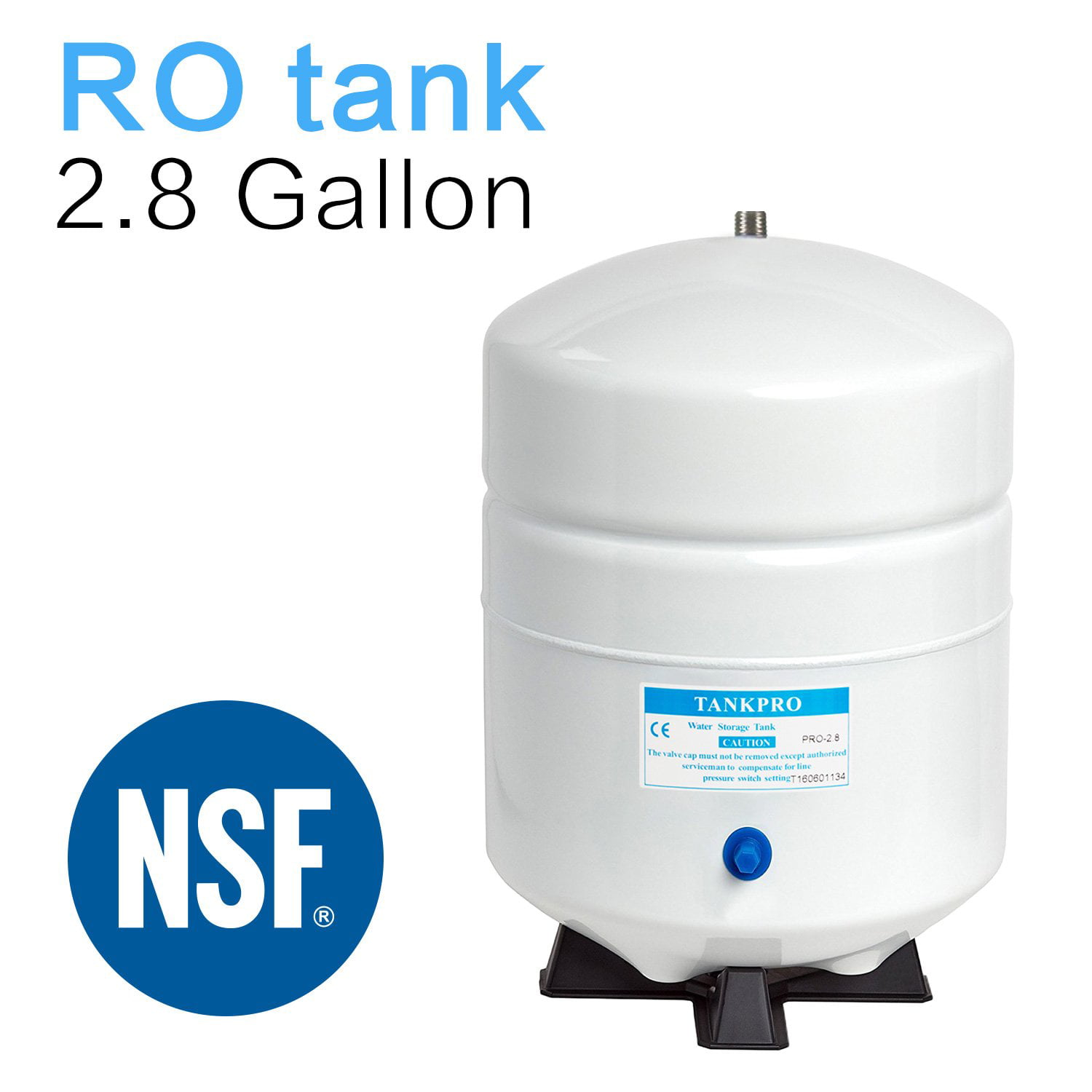 Geekpure 2.8 Gallon RO Water Storage Tank for Reverse Osmosis Water Filtration Systems -NSF Certificated-1/4'