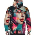 thumbnail image 7 of Wukai Vibrant Street Art Portrait Print Men Hoodies Fleece Sweatshirts Long Sleeve Sweaters Pullover Fall Outfits Winter Clothes-3X-Large, 7 of 7