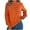 Orange, variant on WREESH Fashion Pullover Hollow Out Women's Casual Solid Color Dough Twists Lantern Sleeve Pullover Sweater Top Sweater Khaki