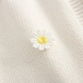thumbnail image 4 of Tisuna Sweater Dresses For Girls Child Solid Color Sleeveless Crew Neck Dress Fashion Comfortable Spring Autumn Girls Cardigan Sweater Dress White Size 3-4 Years, 4 of 8