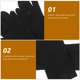 thumbnail image 2 of GOOHOCHY Guantes de invierno unisex con estampado de letreros, antideslizantes, deportivos, con pantalla táctil, cálidos, con tira reflectante de silicona, talla L (negro), 2 of 8
