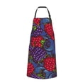 thumbnail image 2 of Lsque Wild Berries Waterproof Apron Chef Aprons for Men Heavy Duty Chemical Work Apron Extra Long Grilling Aprons with Adjustable Bib Apron, 2 of 9