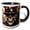Black/White, variant on 3drose, Cool Machine Skull in Mechanical Hat with Sensors and Indicators, 11oz Two-tone Yellow Mug