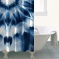 thumbnail image 4 of Blue Tie Dye Mandala Pattern Shower Curtain 36"x72" ,Bathroom Decorative Shower Curtains Set with 12 Hooks,Modern Waterproof Washable Shower Curtain, 4 of 6