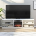 thumbnail image 2 of Mainstays Fireplace TV Stand, for TVs up to 75", White, 2 of 12