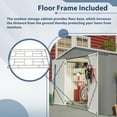 thumbnail image 5 of LIVIVOX 10X8 FT Outdoor Tool Storage Shed with Metal Foundation & Lockable Doors, All Weather Metal Sheds for Garden, Patio, Backyard, Lawn, Gray, 5 of 10
