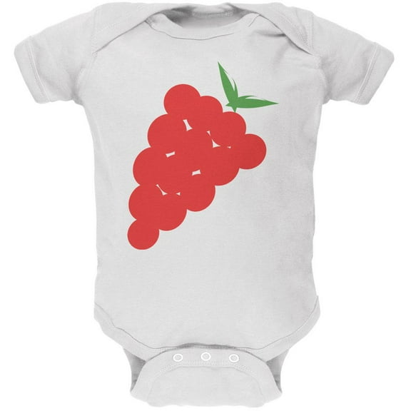 Halloween Red Grapes Costume Soft Baby One Piece White 12 Month