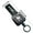Black, variant on Black Retractable Steel Rope Keychain With High Elasticity Spring And Buckle Metal Release Keyring Stretchable Anti Loss Design For Keys Id Cards Tools 5.35 Inches Durable Daily Use