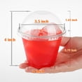 thumbnail image 4 of Pomme Dorée, 9 Oz-25 Ensembles Gobelets en Plastique Rose Rouge avec Couvercles en Dôme Transparents Sans Trou, 4 of 7