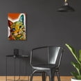 thumbnail image 6 of Epic Art 'Tilt Cat Earth Tone' by Dean Russo Studios, Acrylic Glass Wall Art, 16"x24", 6 of 8