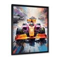 thumbnail image 2 of Designart "Fauvist Speed Track for Formula Race II" Architecture Framed Wall Art - Modern Yellow Race Tracks Bedroom Framed Canvas Wall Art, 2 of 6