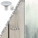 thumbnail image 2 of Shower Drain, 90mm/115mm Shower Drain, Shower Siphon Cover Replacement, Universal Shower Drain Cover, Chrome Shower Socket Cover, Fast Flow, 2 of 5