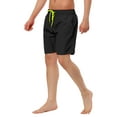 thumbnail image 5 of NOMADIC NOOK Men's Solid Color Drawstring Mesh Lining Swimwear Beach Board Shorts 2 Pack, 5 of 6