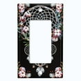 thumbnail image 5 of Metal Light Switch Plate Cover Beaded Feather Dreamcatcher Black DRM008, 5 of 13