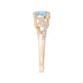 thumbnail image 4 of ANGARA Natural Solitaire 1.12 ct Aquamarine Twisted Split Shank Engagement Ring in 14K Rose Gold for Women (Size-7mm) | March Birthstone, Anniversary, Jewelry Gift for Women | Natural Aquamarine Ring, 4 of 9