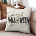 thumbnail image 3 of Halloween Throw Pillow Covers 20x20 Inch Set of 2 Happy Halloween Pumpkin Ghost Pillow Cases Sofa Bed Throw Cushion Cover for Home Office Halloween Decoration, 3 of 6