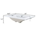 thumbnail image 5 of Kgar 24" x18.3" Drop-In Bathroom Sink Rectangle Porcelain Ceramic Bathroom Vanity Top Vessel Sink White, 5 of 6