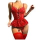 thumbnail image 1 of Gibobby Lencería sexy Conjunto de lencería para mujer Bralette de encaje y conjunto de panty Lencería de encaje con tiras Lencería sexy(Rojo XL), 1 of 5