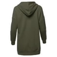 thumbnail image 3 of A2Y Women's Relax Fit Long Sleeve Kangaroo Pockets Hoodie Sweatshirts Dark Olive L, 3 of 6