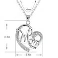 thumbnail image 3 of Janrevotw Heart Diamonds Collarbone Chain Love Mom Necklace Jewelry Mom Letters Heart Pendant Necklace Mother'S Day Gift New, 3 of 3