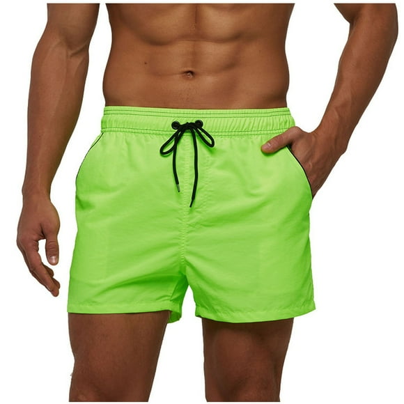 EGNMCR Swim Shorts Men Men's Slim Swim Shorts with Zipper Pockets Quick Dry Swimsuit Sports Swim Trunks