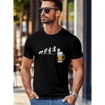 thumbnail image 3 of Men's T-Shirt,Short Sleeve Tee Shirt Casual Tops Small Paper Man Beer Crewneck T Shirts for Men, 3 of 8