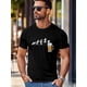 thumbnail image 3 of Men's T-Shirt,Short Sleeve Tee Shirt Casual Tops Small Paper Man Beer Crewneck T Shirts for Men, 3 of 8