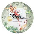 thumbnail image 2 of Wall Clock, Lightweight Durable Christmas Santa Pattern Retro Round Wall Clock Quartz Movement  For Home For Party For Festival, 2 of 8