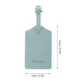 thumbnail image 2 of Unique Bargains 1 Pc Solid Color Luggage Tag for Travel PU Light Blue, 2 of 5