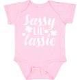 thumbnail image 3 of Inktastic Saint Patrick's Day Sassy Lil' Lassie with Shamrocks Boys or Girls Baby Bodysuit, 3 of 5